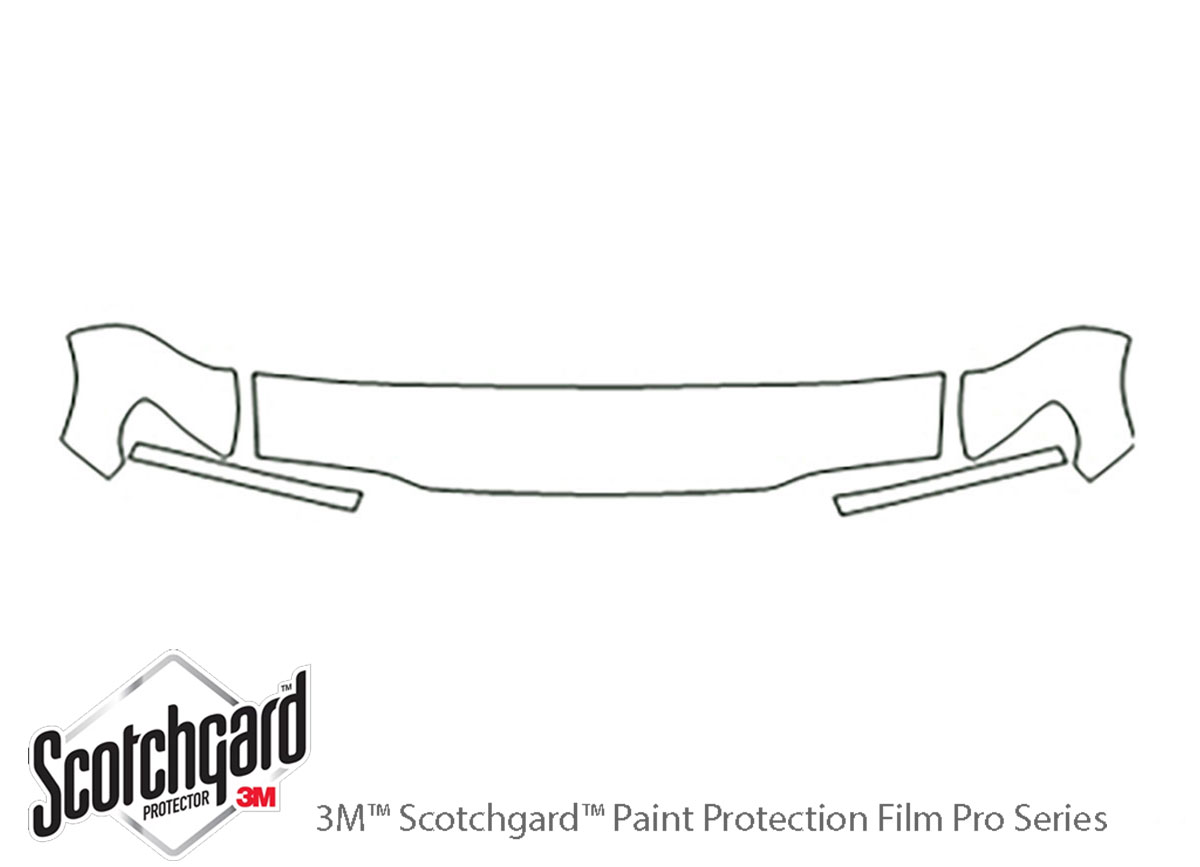 Kia Sportage 2000-2002 3M Clear Bra Hood Paint Protection Kit Diagram