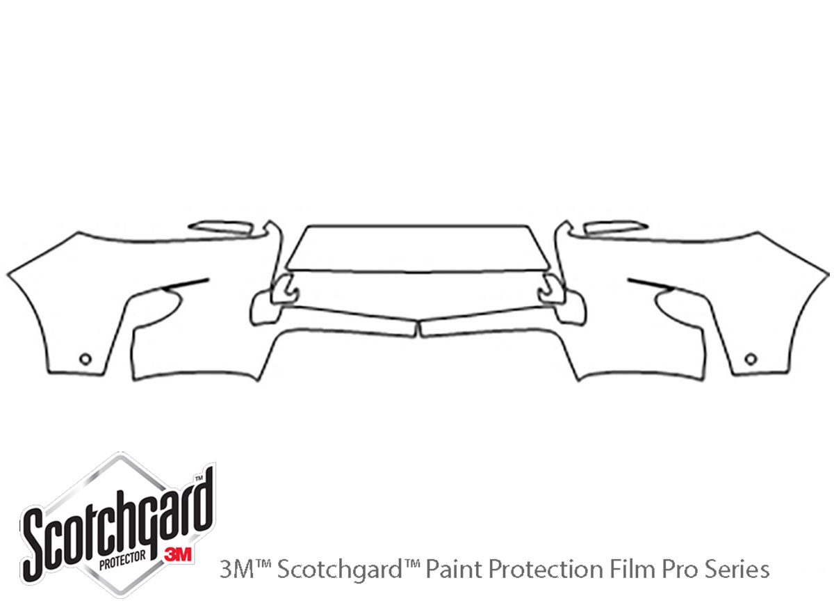 Lexus RX 2013-2015 3M Clear Bra Bumper Paint Protection Kit Diagram