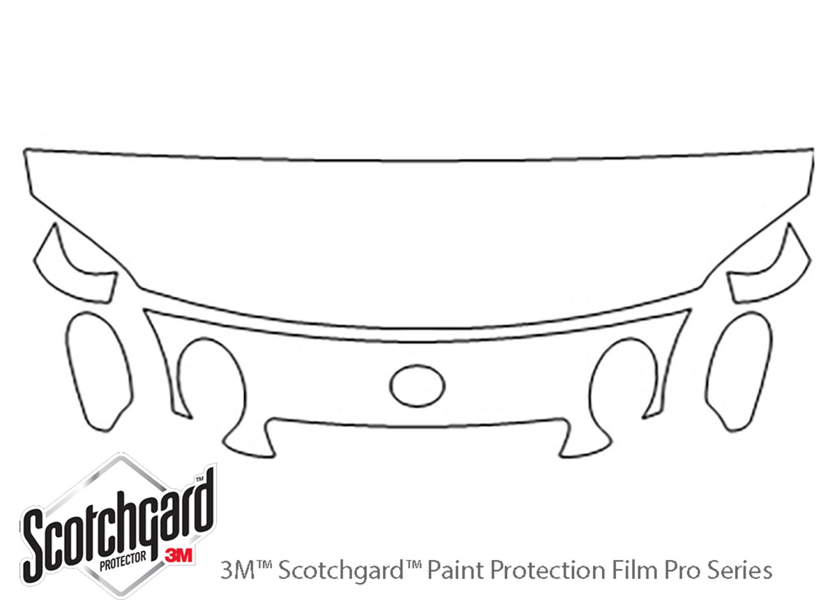 Lexus SC 1992-2000 3M Clear Bra Hood Paint Protection Kit Diagram