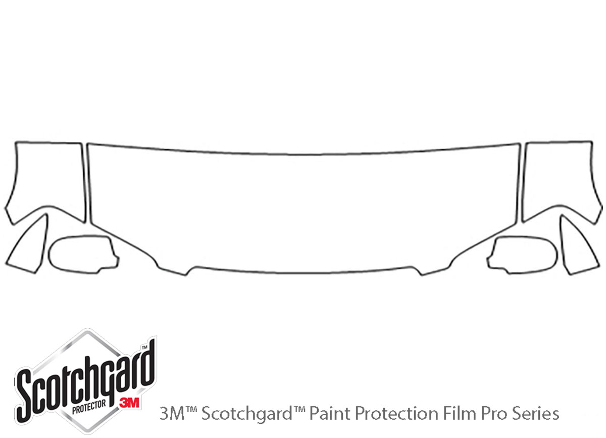 Mazda Tribute 2005-2007 3M Clear Bra Hood Paint Protection Kit Diagram