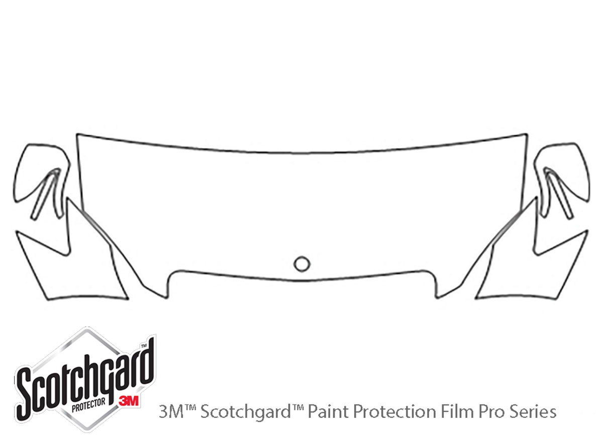 Mercedes-Benz S-Class 2007-2009 3M Clear Bra Hood Paint Protection Kit Diagram