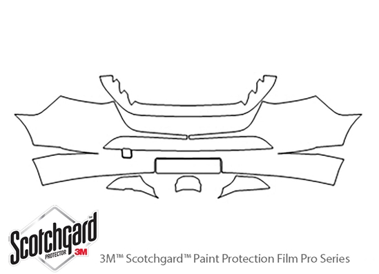 Mercedes-Benz Sprinter 2019-2023 3M Clear Bra Bumper Paint Protection Kit Diagram