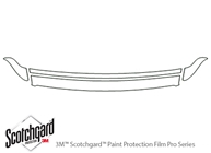 Mercury Grand Marquis 1997-2002 3M Clear Bra Hood Paint Protection Kit Diagram
