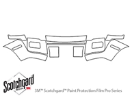 Mercury Mountaineer 2006-2010 3M Clear Bra Bumper Paint Protection Kit Diagram