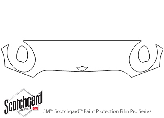 Mini Cooper 2011-2015 3M Clear Bra Hood Paint Protection Kit Diagram