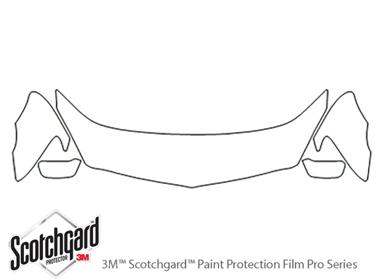 Mitsubishi Diamante 2004-2004 3M Clear Bra Hood Paint Protection Kit Diagram