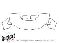 Mitsubishi Evolution 2006-2006 3M Clear Bra Hood Paint Protection Kit Diagram