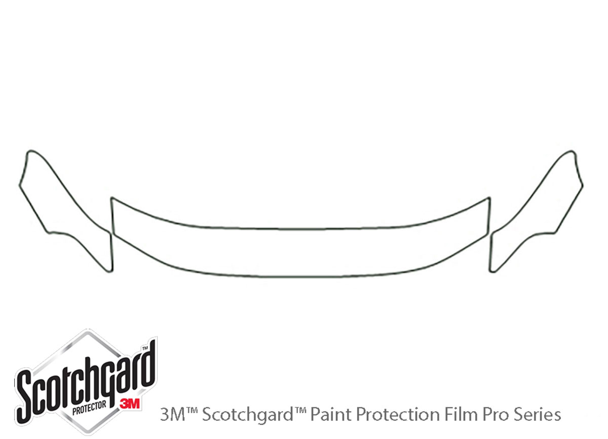 Mitsubishi Galant 2003-2003 3M Clear Bra Hood Paint Protection Kit Diagram