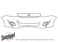 Mitsubishi Mirage 2014-2015 3M Clear Bra Bumper Paint Protection Kit Diagram