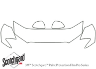 Mitsubishi Outlander Sport 2011-2015 3M Clear Bra Hood Paint Protection Kit Diagram