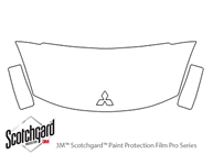 Mitsubishi i-MiEV 2012-2017 3M Clear Bra Hood Paint Protection Kit Diagram