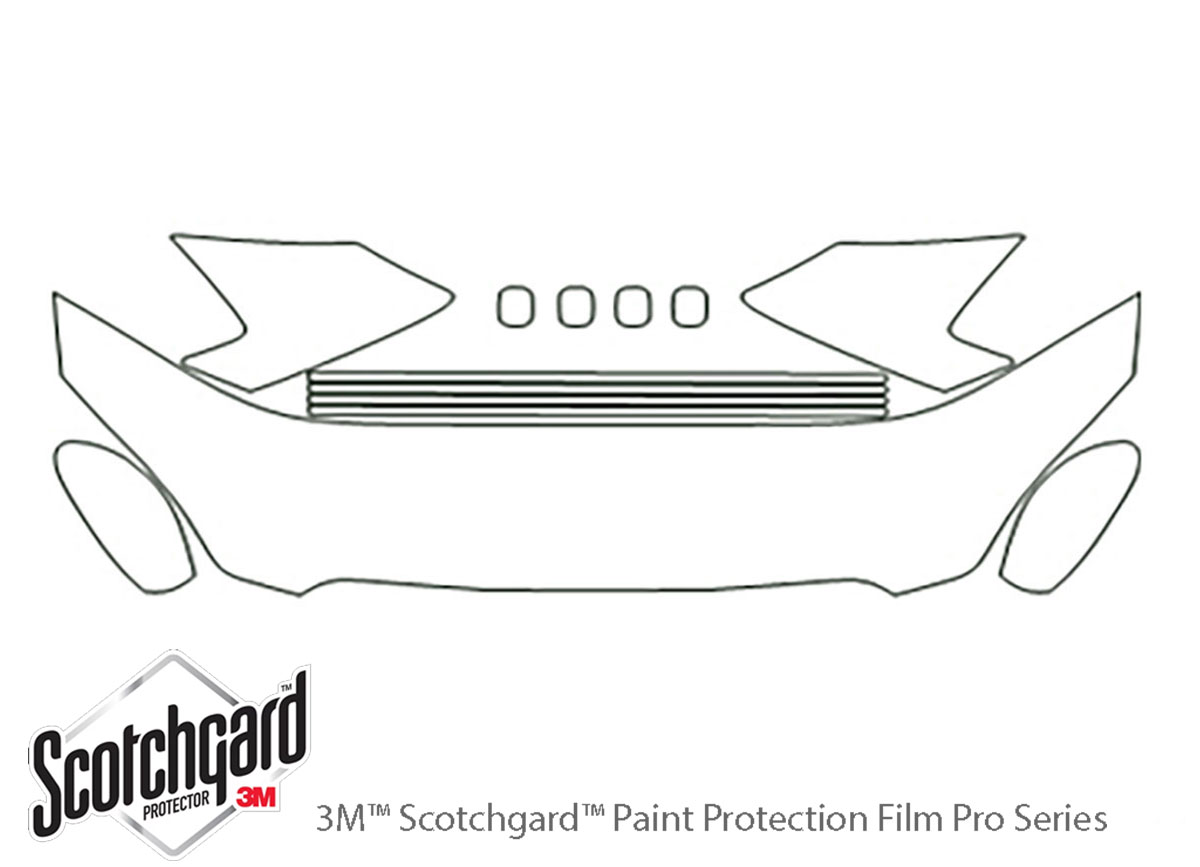 Nissan Altima 2005-2006 3M Clear Bra Hood Paint Protection Kit Diagram