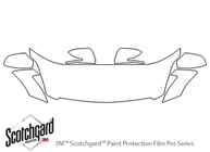 Nissan Altima 2007-2009 3M Clear Bra Hood Paint Protection Kit Diagram