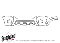 Nissan Armada 2017-2020 3M Clear Bra Bumper Paint Protection Kit Diagram