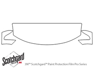Nissan Armada 2017-2024 3M Clear Bra Hood Paint Protection Kit Diagram