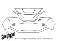 Nissan Leaf 2019-2023 3M Clear Bra Bumper Paint Protection Kit Diagram
