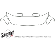 Nissan Maxima 2007-2008 3M Clear Bra Hood Paint Protection Kit Diagram