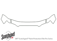 Nissan Pathfinder 2001-2004 3M Clear Bra Hood Paint Protection Kit Diagram