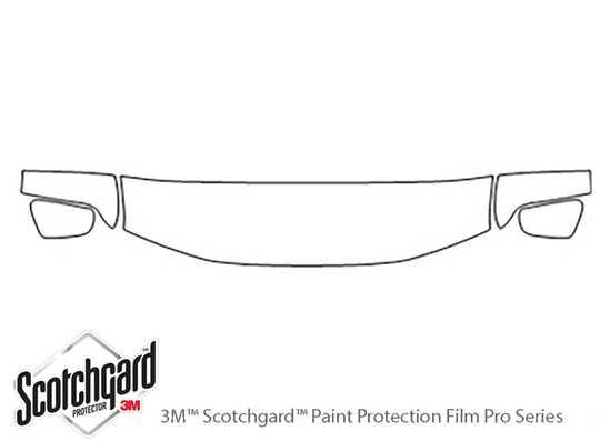 Nissan Pathfinder 2005-2012 3M Clear Bra Hood Paint Protection Kit Diagram