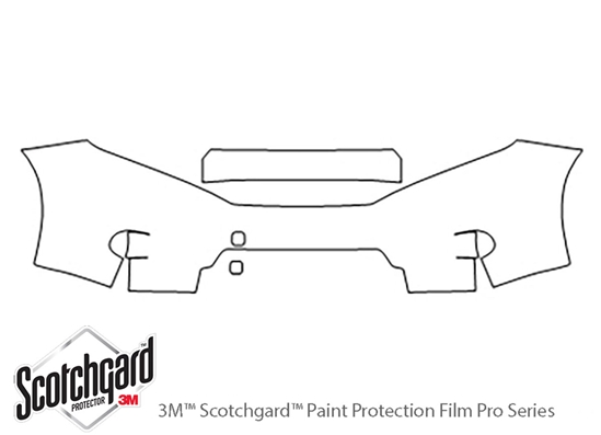 Nissan Quest 2011-2016 3M Clear Bra Bumper Paint Protection Kit Diagram