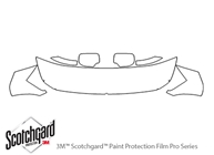 Nissan Titan 2004-2015 3M Clear Bra Hood Paint Protection Kit Diagram