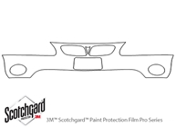 Pontiac Grand Prix 1997-2003 3M Clear Bra Bumper Paint Protection Kit Diagram