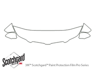 Pontiac Torrent 2006-2009 3M Clear Bra Hood Paint Protection Kit Diagram