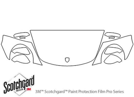 Porsche 911 2013-2016 3M Clear Bra Hood Paint Protection Kit Diagram
