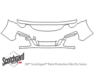 Porsche 911 2017-2023 3M Clear Bra Bumper Paint Protection Kit Diagram