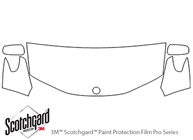 Saab 9-2X 2006-2007 3M Clear Bra Hood Paint Protection Kit Diagram