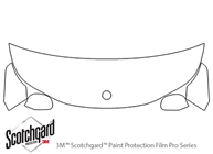 Saab 9-3. 2008-2010 3M Clear Bra Hood Paint Protection Kit Diagram