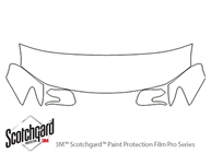 Scion tC 2011-2013 3M Clear Bra Hood Paint Protection Kit Diagram