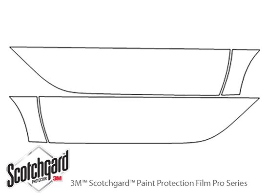Smart Fortwo 2008-2010 3M Clear Bra Door Cup Paint Protection Kit Diagram