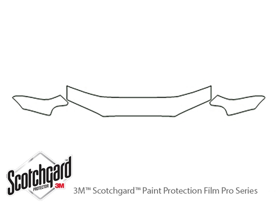 Subaru Impreza 1999-2001 3M Clear Bra Hood Paint Protection Kit Diagram