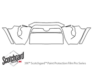 Toyota 4Runner 2014-2021 3M Clear Bra Bumper Paint Protection Kit Diagram