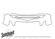 Toyota Avalon 2013-2015 3M Clear Bra Bumper Paint Protection Kit Diagram