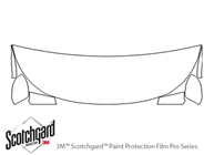 Toyota Corolla 2020-2024 3M Clear Bra Hood Paint Protection Kit Diagram