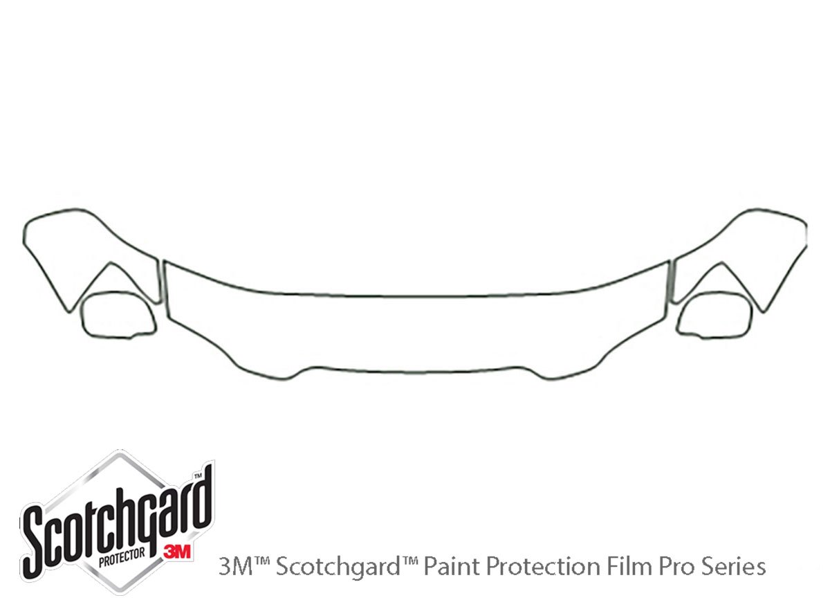 Toyota Highlander 2004-2007 3M Clear Bra Hood Paint Protection Kit Diagram