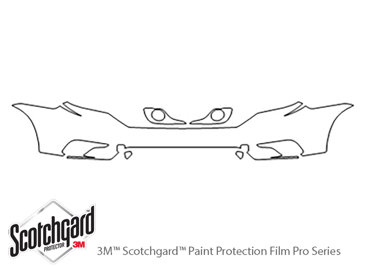 Toyota Highlander 2011-2013 3M Clear Bra Bumper Paint Protection Kit Diagram