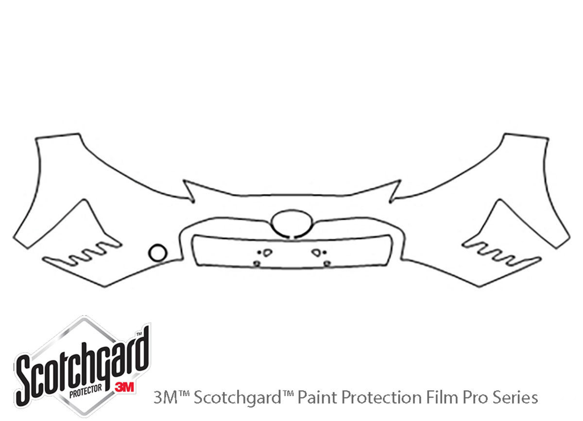 Toyota Prius 2018-2021 3M Clear Bra Bumper Paint Protection Kit Diagram