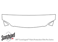 Toyota Sienna 1998-2003 3M Clear Bra Hood Paint Protection Kit Diagram