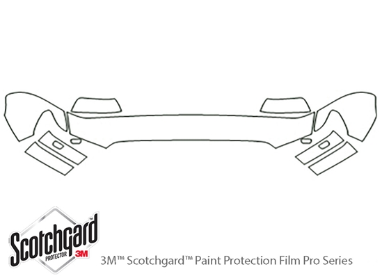 Toyota Tundra 2007-2013 3M Clear Bra Hood Paint Protection Kit Diagram