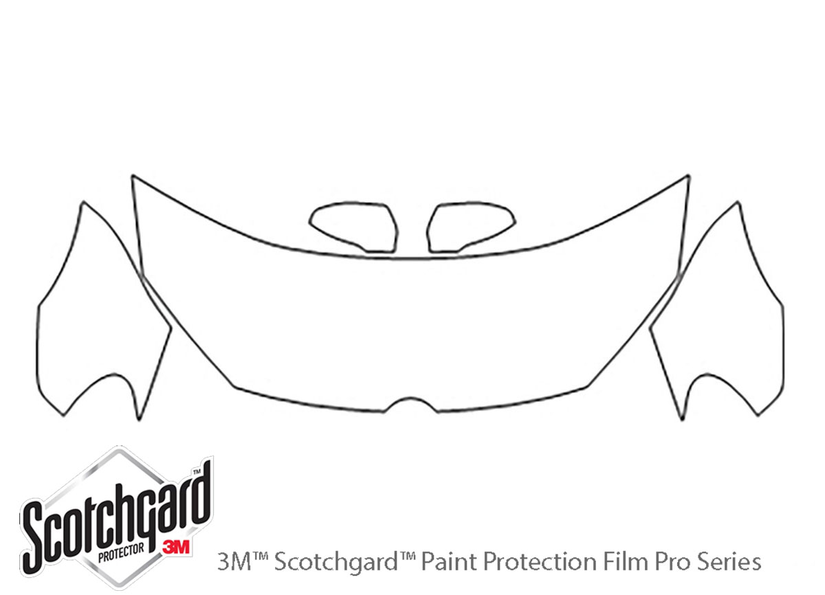 Volkswagen GTI 2010-2014 3M Clear Bra Hood Paint Protection Kit Diagram