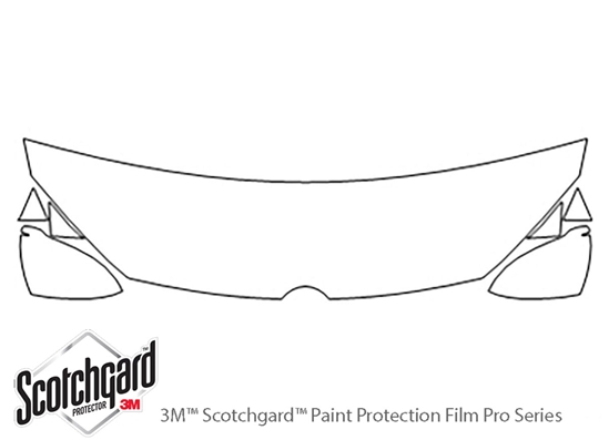 Volkswagen Golf 2017-2023 3M Clear Bra Hood Paint Protection Kit Diagram