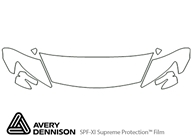 Acura CSX 2008-2011 Avery Dennison Clear Bra Hood Paint Protection Kit Diagram