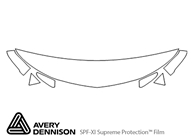 Acura RDX 2019-2024 Avery Dennison Clear Bra Hood Paint Protection Kit Diagram