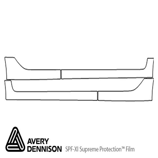 Acura TL 2007-2008 Avery Dennison Clear Bra Door Cup Paint Protection Kit Diagram