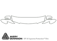 Acura TSX 2004-2005 Avery Dennison Clear Bra Hood Paint Protection Kit Diagram