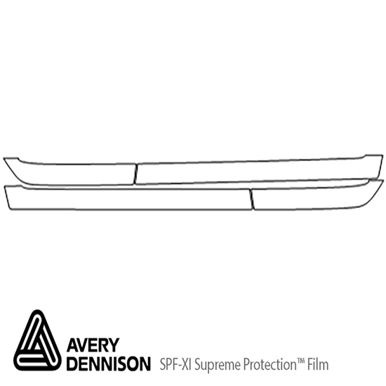 Acura TSX 2009-2010 Avery Dennison Clear Bra Door Cup Paint Protection Kit Diagram
