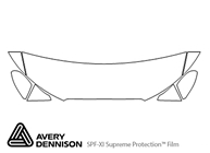 Audi A6 2016-2024 Avery Dennison Clear Bra Hood Paint Protection Kit Diagram